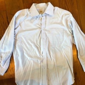 Ike Behar Blue Dress Shirt 16.5 32/33